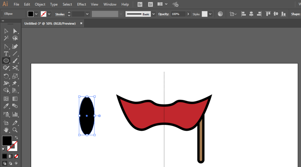 ai制作出计舞会面具图标的具体操作截图