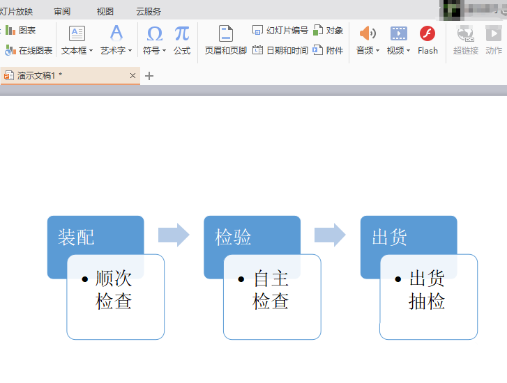 wps制作重点流程图图形的具体操作截图