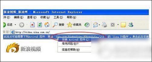 新浪视频安装sinatv插件的图文操作过程截图