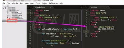 sublime text3进行分屏的简单操作截图