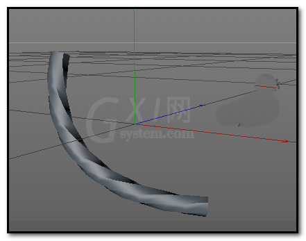 C4D创建扭曲管模型的操作过程截图