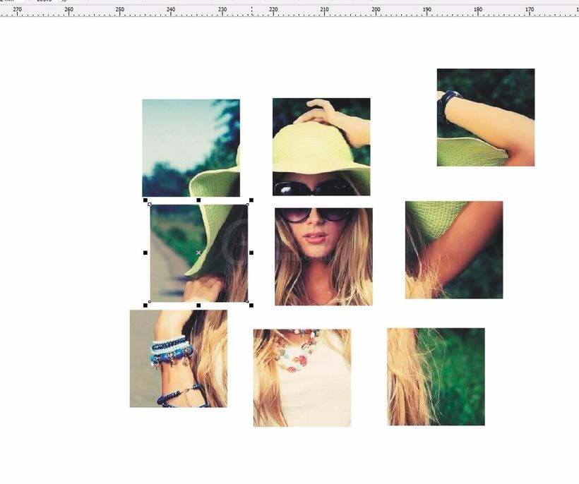 CDR制作九宫格效果的操作流程截图