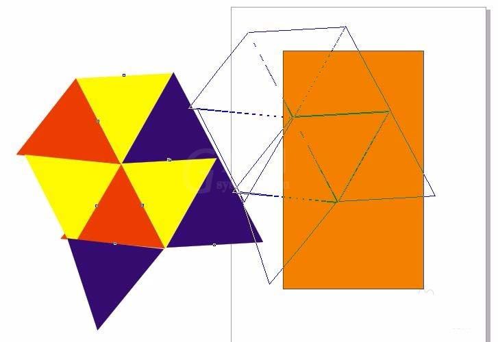 cdr制作三个纯色撞色效果的图文操作截图