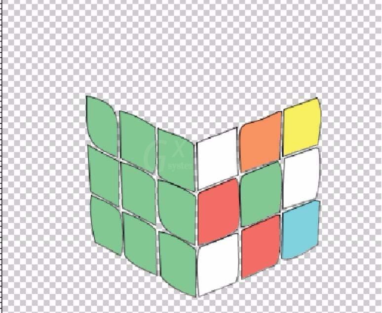 ps制作立体魔方模型的操作流程截图