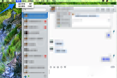 Mac版QQ设置字体大小的操作流程截图