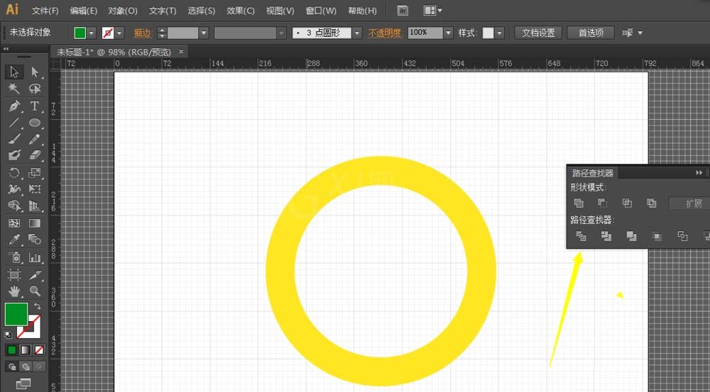 ai制作救生圈图形的图文操作截图