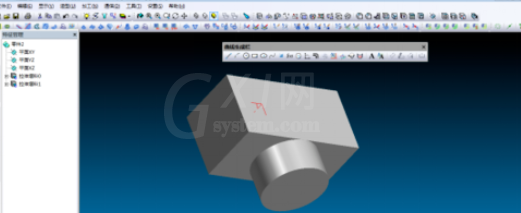 caxa制作组合体的基础操作截图