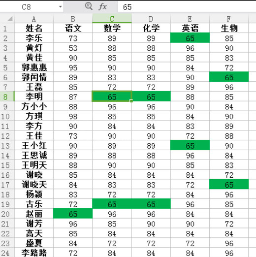 在EXCEL里标记相同值的详细操作截图