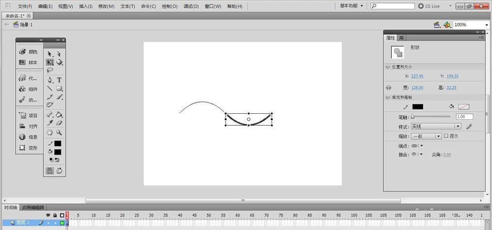 flash制作基本图形的操作流程截图