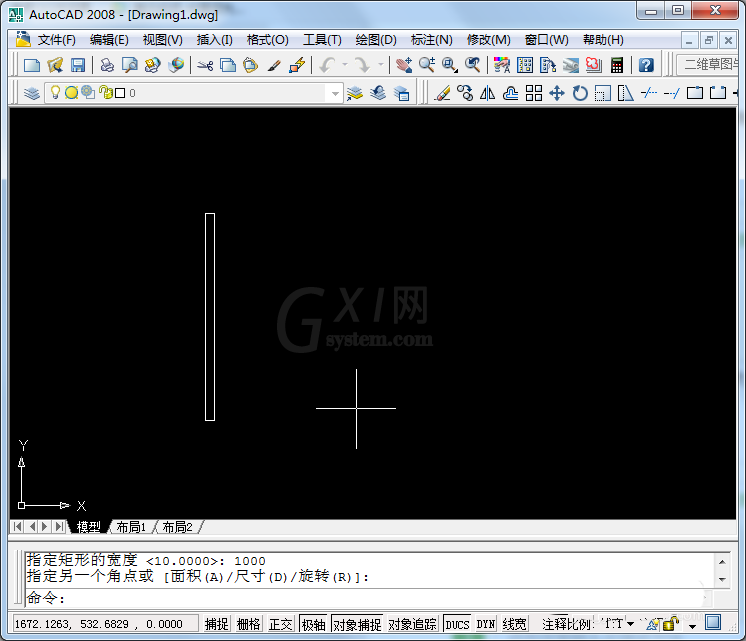 CAD制作双扇门平面图的图文操作截图