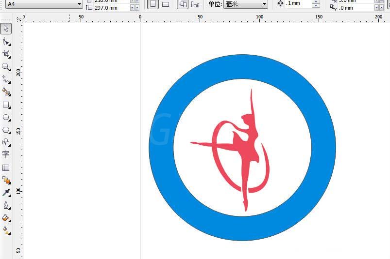 cdr制作舞蹈logo标志的图文操作截图