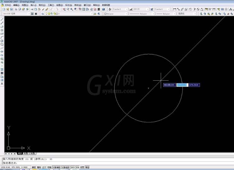 cad制作圆内接正方形的图文操作截图