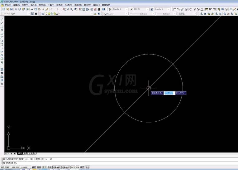 cad制作圆内接正方形的图文操作截图