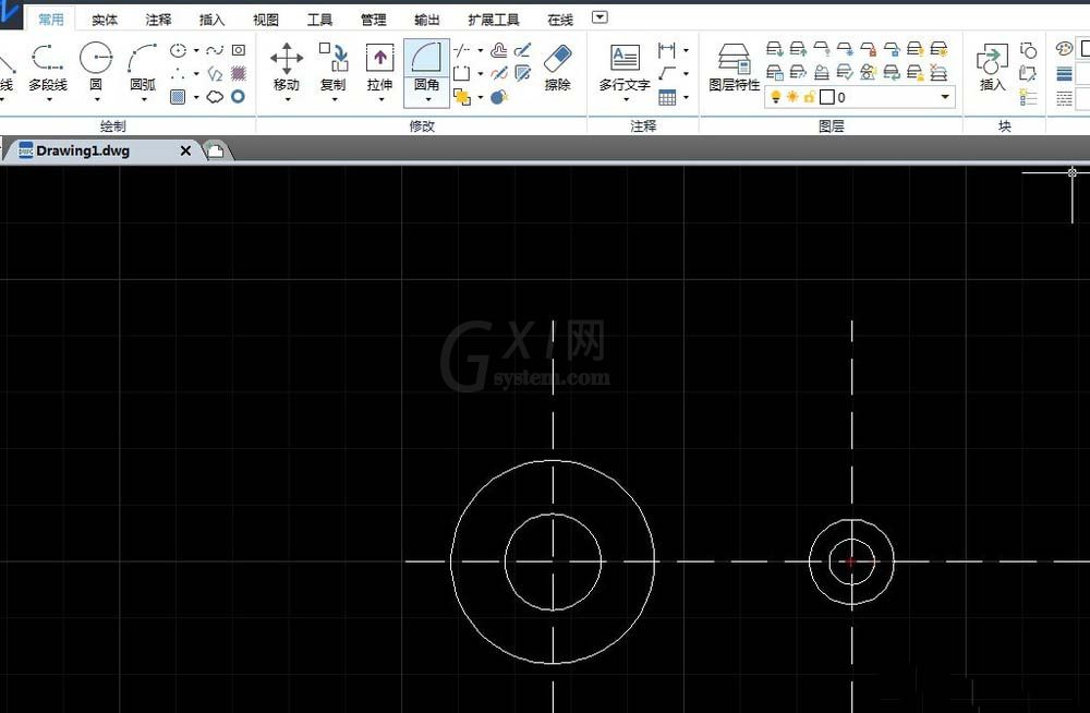 CAD打造机械零件平面图的图文操作截图