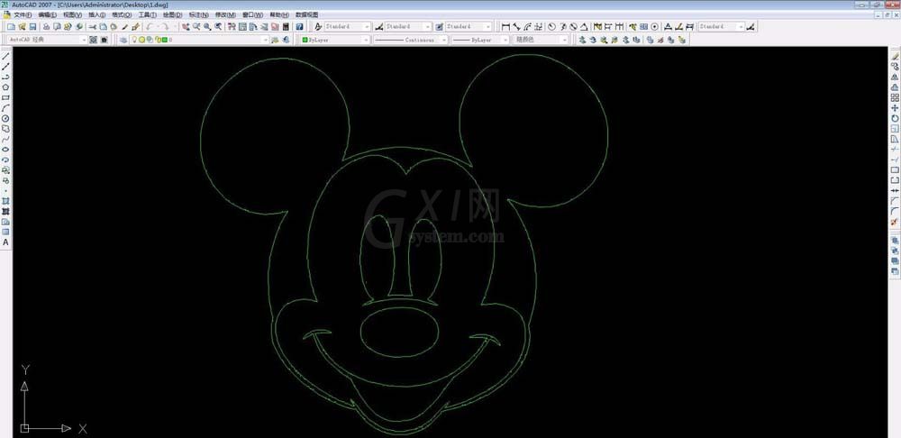 CAD制作米老鼠的详细操作过程截图