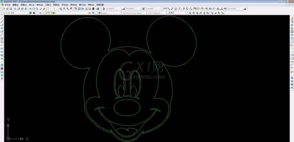 CAD制作米老鼠的详细操作过程截图