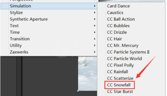 Ae制作下雪效果的操作流程截图