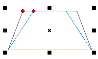 CDR制作等腰梯形的操作流程截图