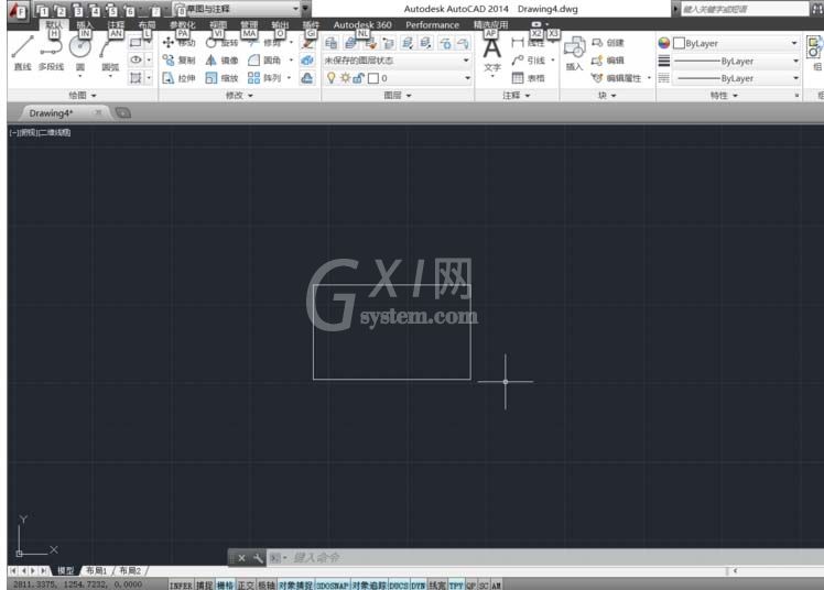 CAD绘制有具体参数数据矩形的图文操作截图