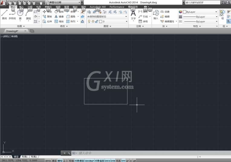 CAD绘制有具体参数数据矩形的图文操作截图