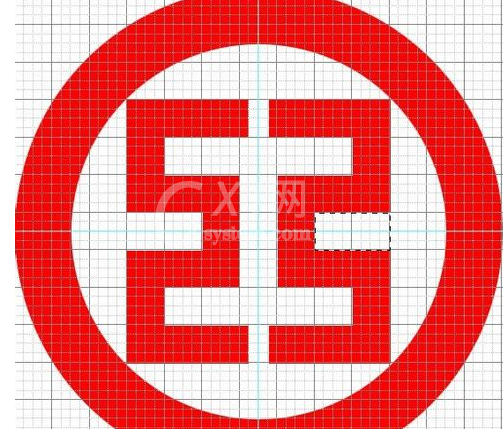 photoshop制作工行logo的简单操作截图