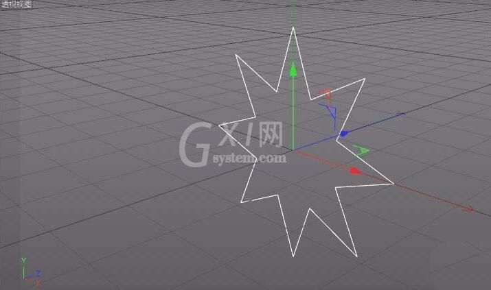 c4d做出五角星的操作过程截图