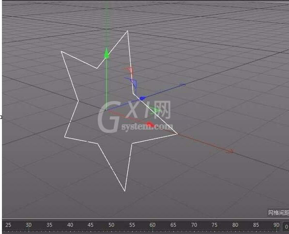 c4d做出五角星的操作过程截图