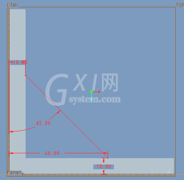 ProE使用轮廓筋制作零件模型的操作过程截图