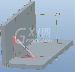 ProE使用轮廓筋制作零件模型的操作过程截图