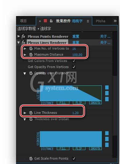 AE做出Low Poly风格连线字效果的详细操作截图