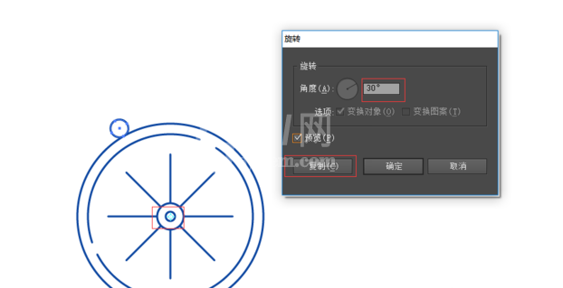 ai制作摩天轮的操作步骤讲解截图