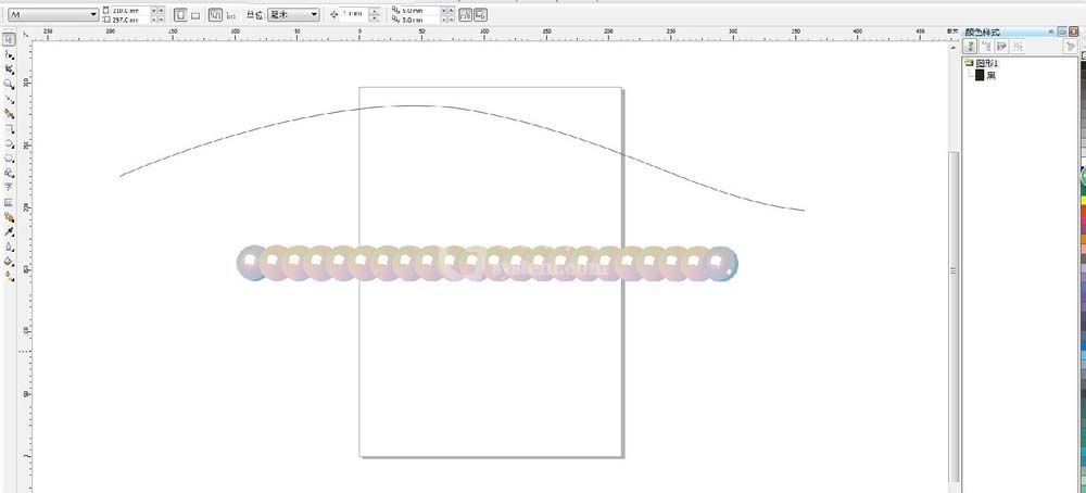 CDR制作珍珠项链的图文操作截图