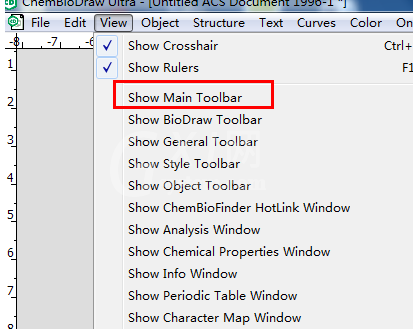 ChemDraw调出画图工具的基础操作截图