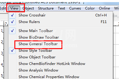 ChemDraw调出画图工具的基础操作截图