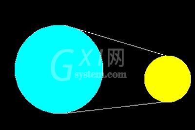 迅捷CAD编辑器制作圆形公切线的详细操作截图