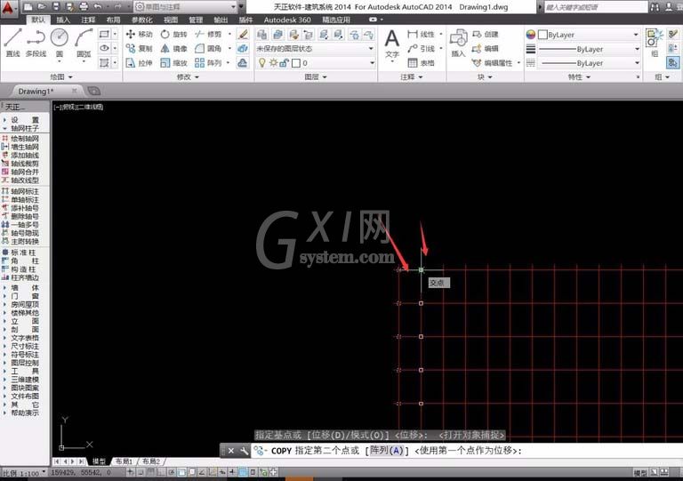 Cad制作轴网柱子的基础操作截图