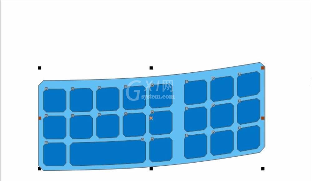 cdr制作键盘膜的详细操作截图