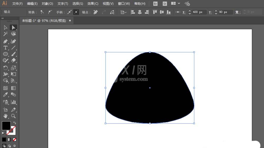 ai制作出蘑菇图案的基础操作截图