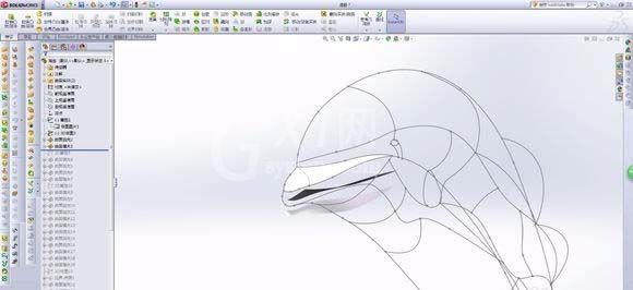 solidworks做出海豚的操作流程截图