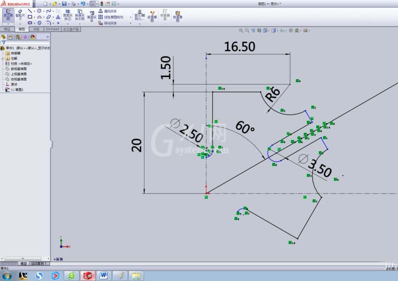 SolidWorks打造外棘轮的操作流程截图