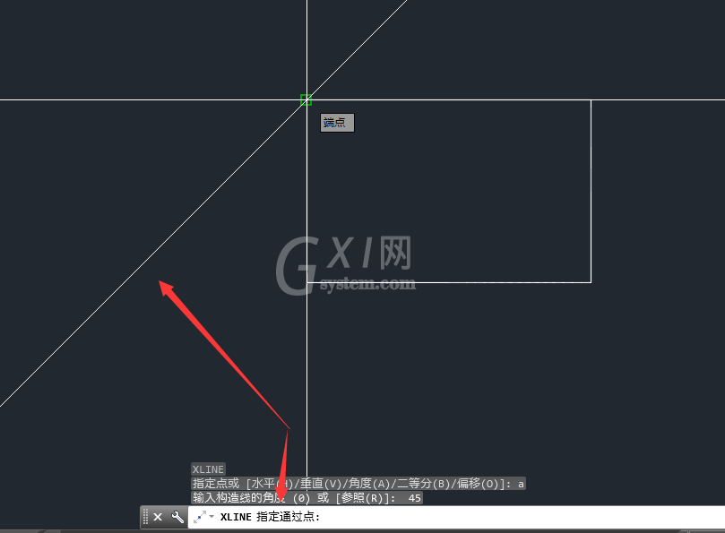 CAD2015制作角线的具体操作截图