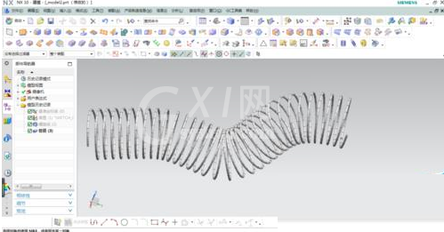 UG制作折弯弹簧模型的详细操作截图