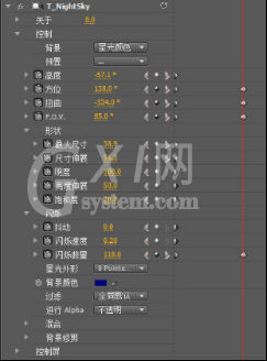 premiere制作星空效果的基础操作截图