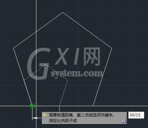 CAD指定比例因子进行缩放的操作过程截图