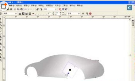 CDR做出浅蓝色宝马汽车的操作流程截图