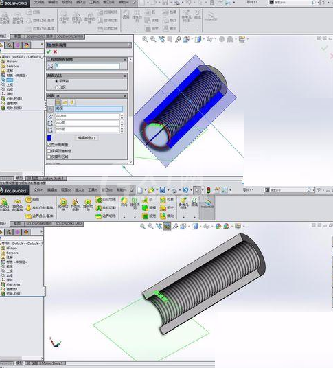 solidworks做出内螺纹的具体操作截图