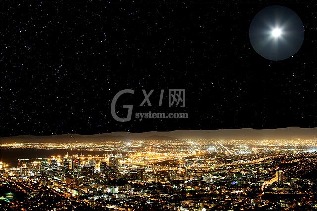 PS为夜空加点点繁星的图文操作截图