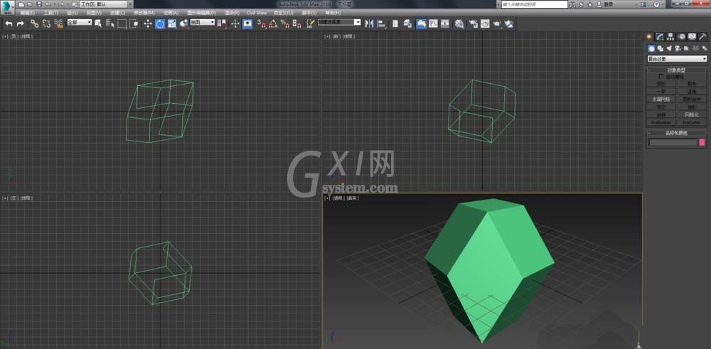 3dmax制作菱形十二面体模型的图文操作截图