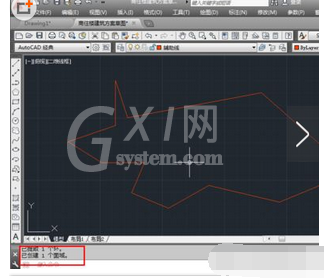 AutoCAD创建面域的操作流程截图