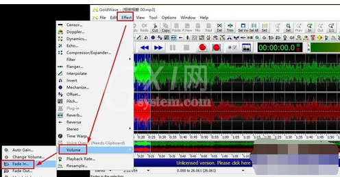 GoldWave制作音频淡入淡出效果的简单操作讲述截图